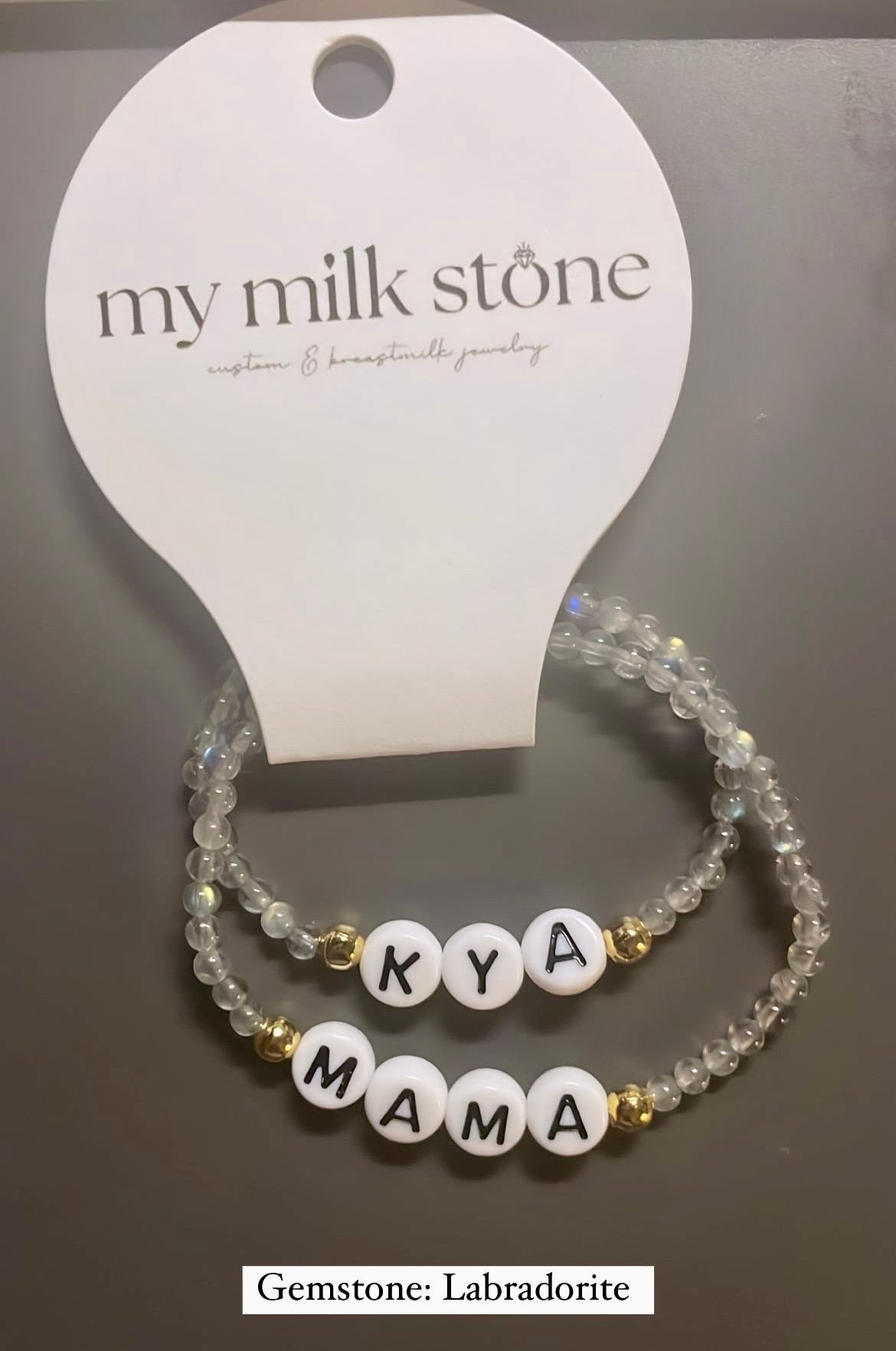 mini + me gemstone bracelets